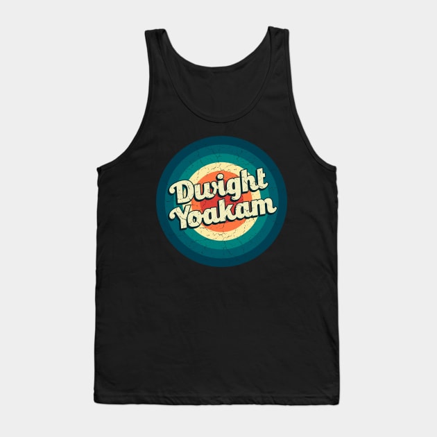 Graphic Dwight Name Retro Vintage Circle Tank Top by Mysterious Astral City